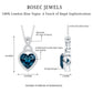 2 Carat Heart Shape London Blue Topaz Infinity Necklace with Diamond