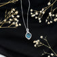 2 Carat Heart Shape London Blue Topaz Infinity Necklace with Diamond