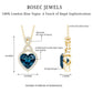 2 Carat Heart Shape London Blue Topaz Infinity Necklace with Diamond