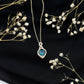 2 Carat Heart Shape London Blue Topaz Infinity Necklace with Diamond