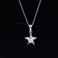 Certified Moissanite Star Pendant Necklace with Chain