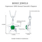 Natural Half Carat Emerald Star Pendant Necklace for Women