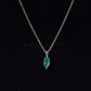 Marquise Cut Emerald Solitaire Pendant Necklace