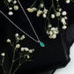 Marquise Cut Emerald Solitaire Pendant Necklace