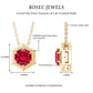 1.37 Carat Lab Created Ruby Solitaire Pendant Necklace