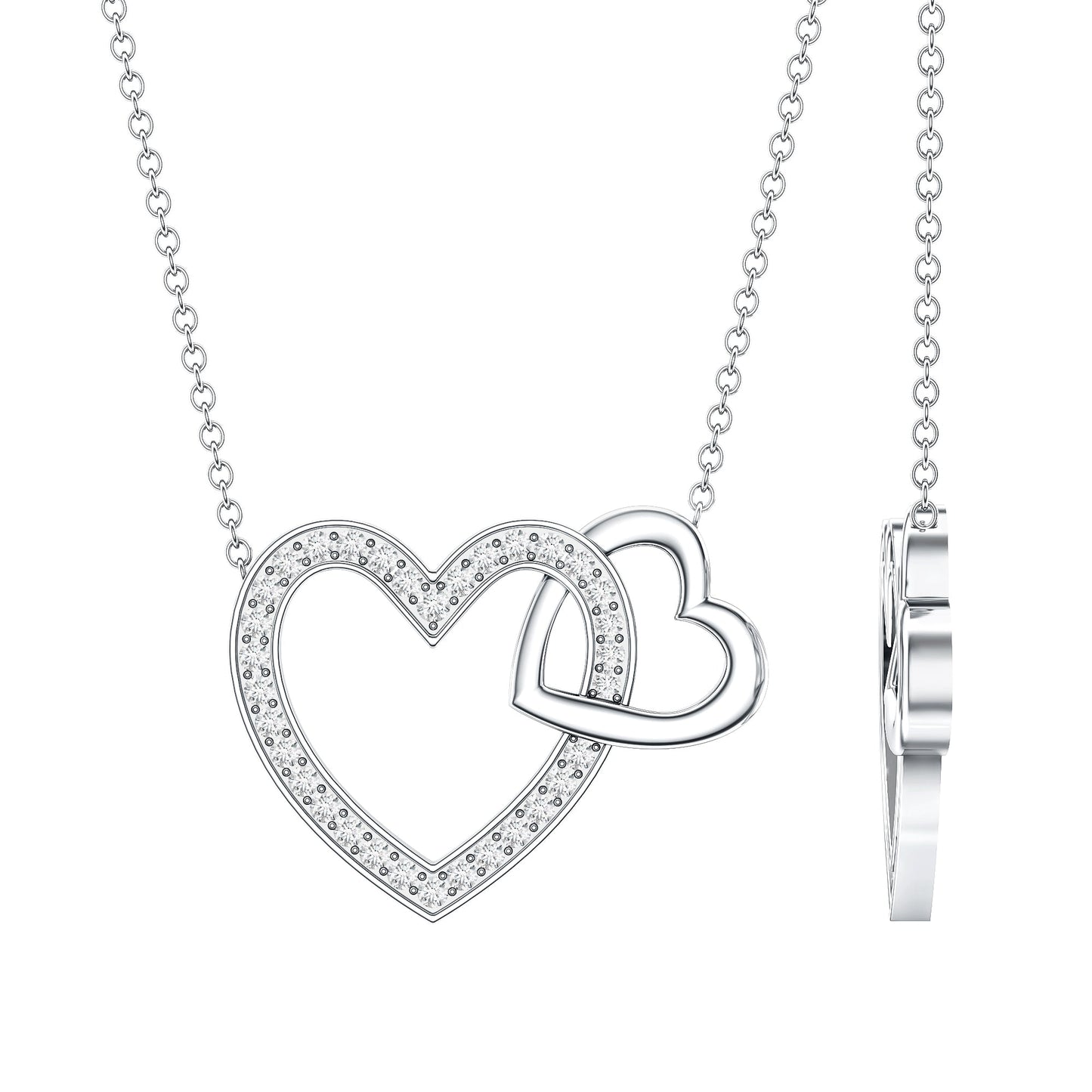 Diamond 2 Heart Promise Necklace