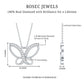 Diamond Butterfly Pendant Necklace For Women