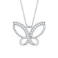 Diamond Butterfly Pendant Necklace For Women