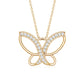 Diamond Butterfly Pendant Necklace For Women