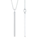 Round Cut Diamond Bar Necklace For Women