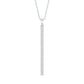 Round Cut Diamond Bar Necklace For Women