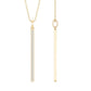 Round Cut Diamond Bar Necklace For Women
