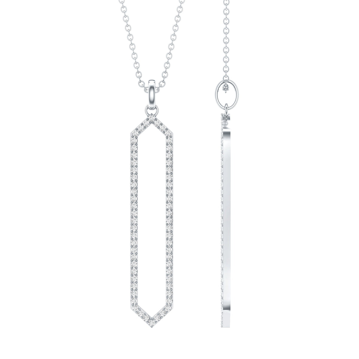 Collar Geométrico de Diamantes Certificados para Mujer