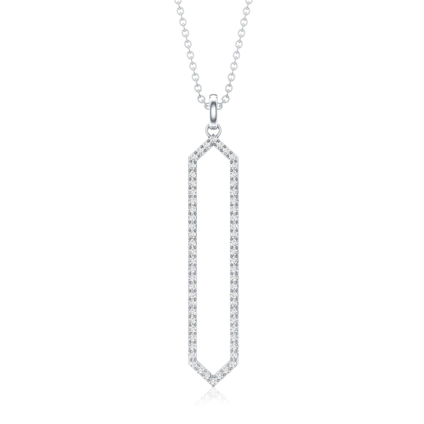 Collar Geométrico de Diamantes Certificados para Mujer