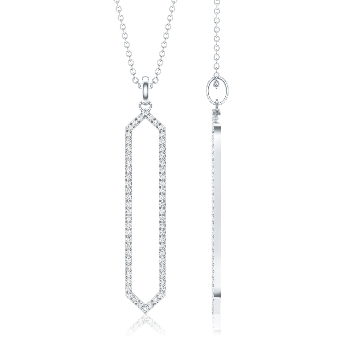 Collar Geométrico de Diamantes Certificados para Mujer