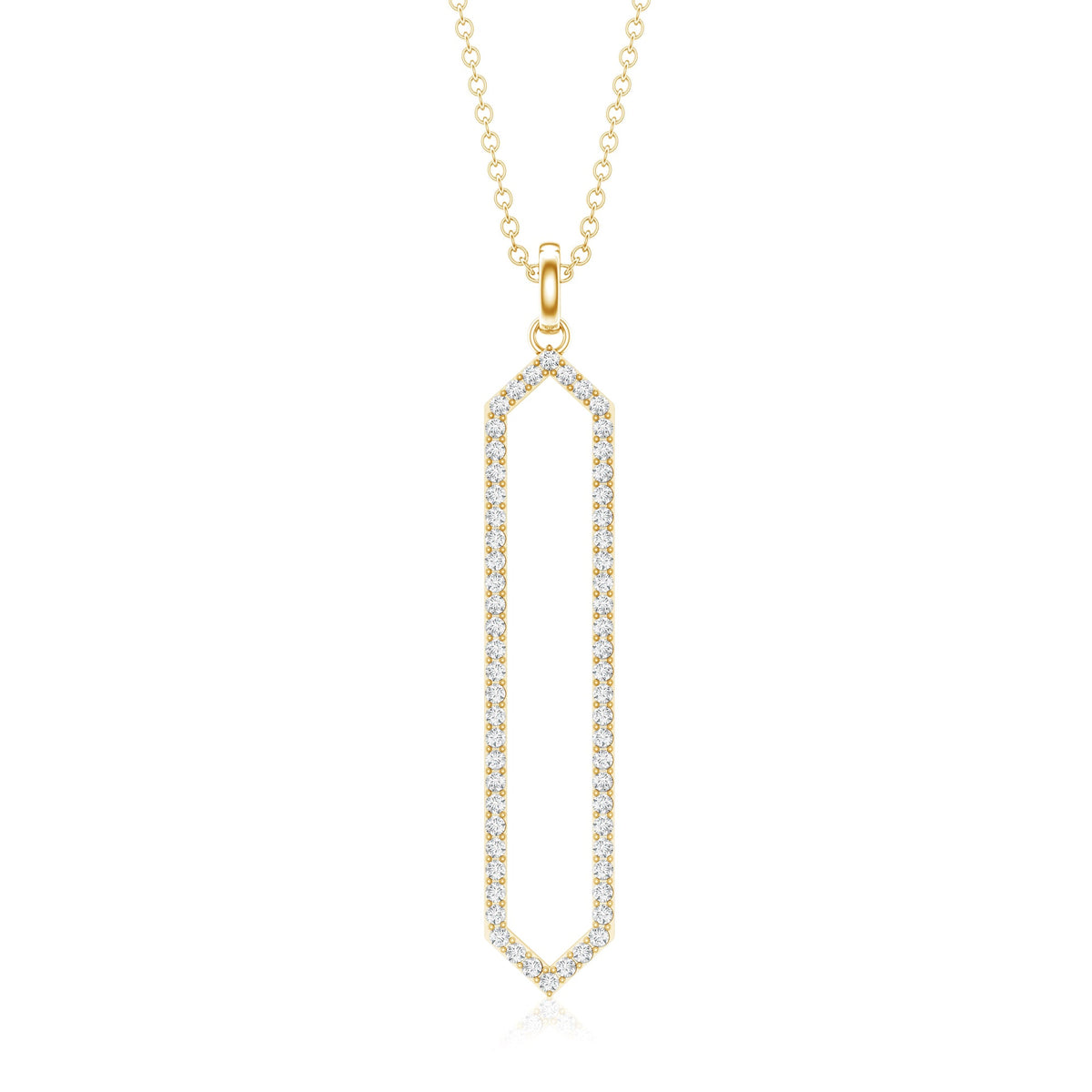 Collar Geométrico de Diamantes Certificados para Mujer