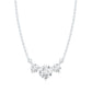 Certified Moissanite Three Stone Stackable Necklace