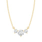 Certified Moissanite Three Stone Stackable Necklace
