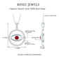 Real Ruby and Diamond Evil Eye Pendant Necklace