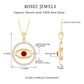 Real Ruby and Diamond Evil Eye Pendant Necklace