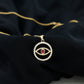 Real Ruby and Diamond Evil Eye Pendant Necklace