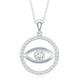 Certified Moissanite Evil Eye Pendant with Eternity