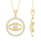 Certified Moissanite Evil Eye Pendant with Eternity