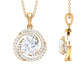 2 CT Certified Moissanite Swirl Pendant Necklace