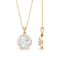 2 CT Certified Moissanite Swirl Pendant Necklace