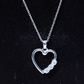 Simple Moissanite Open Heart Pendant Necklace