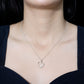 Simple Moissanite Open Heart Pendant Necklace