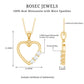 Simple Moissanite Open Heart Pendant Necklace