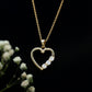 Simple Moissanite Open Heart Pendant Necklace