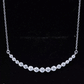 Collar de barra curva de moissanita para mujer