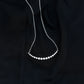 Collar de barra curva de moissanita para mujer