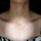 Collar de barra curva de moissanita para mujer