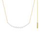 Collar de barra curva de moissanita para mujer