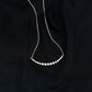Collar de barra curva de moissanita para mujer