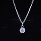 1.36 Carat Round Moissanite Solitaire Pendant Necklace in Prong Setting