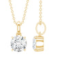 1.36 Carat Round Moissanite Solitaire Pendant Necklace in Prong Setting
