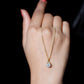 1.36 Carat Round Moissanite Solitaire Pendant Necklace in Prong Setting