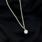 1.36 Carat Round Moissanite Solitaire Pendant Necklace in Prong Setting