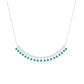 Certified Lab Grown Emerald Curved Bar Necklace