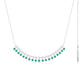 Certified Lab Grown Emerald Curved Bar Necklace