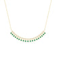 Certified Lab Grown Emerald Curved Bar Necklace