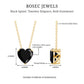 2 Carat Heart Shape Black Spinel Solitaire Necklace in Double Prong Setting