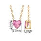 0.9 Carat Heart Shape Pink Tourmaline Pendant Necklace