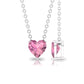 0.9 Carat Heart Shape Pink Tourmaline Pendant Necklace