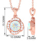 0.8 Carat Round Shape Ethiopian Opal and Diamond Flower Necklace