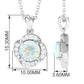 0.8 Carat Round Shape Ethiopian Opal and Diamond Flower Necklace